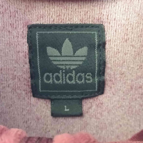 アディダス adidas 00S 黒タグ ロゴ刺繍 ベロア トラックジャケット メンズ import:L