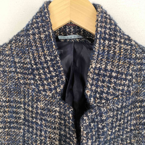 ザラマン ZARA MAN ウールツイード ノーカラーコート メンズ