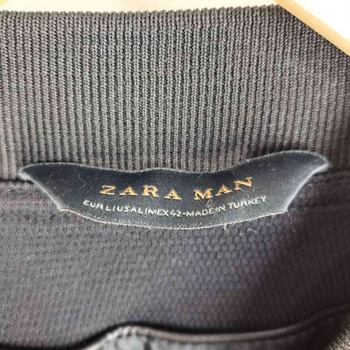 ザラマン ZARA MAN フェイクレザースリーブ ブルゾン メンズ import:L