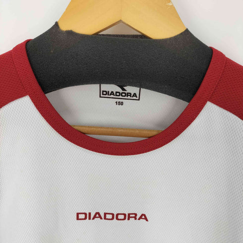 ディアドラ DIADORA フロントロゴプリントカットソー メッシュ バイカラー レディース