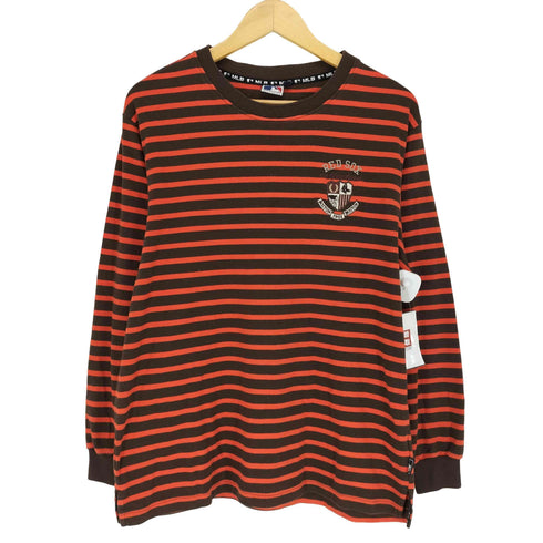 エムエルビー MLB フロント刺繍ボーダーL/S TEE メンズ JPN:XL