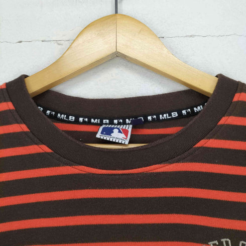 エムエルビー MLB フロント刺繍ボーダーL/S TEE メンズ JPN:XL
