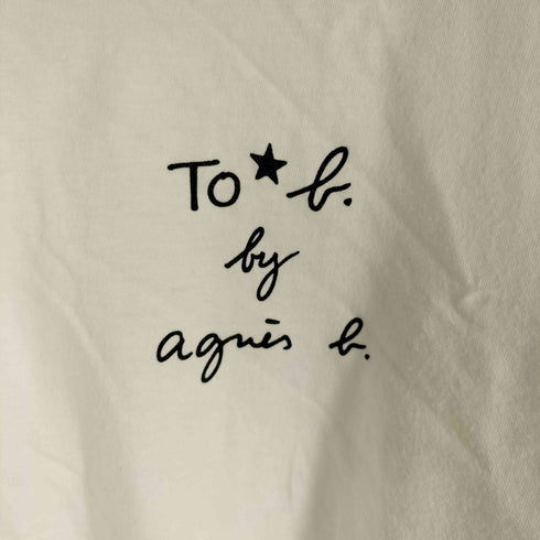 トゥービーバイアニエスベー To b. by agnes b. ロゴプリント ロールスリーブTシャツ レディース EUR:38