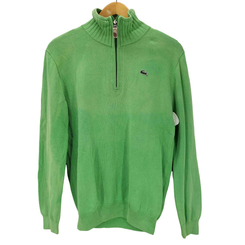 ラコステ LACOSTE ワニ刺しゅう ハーフジップ コットンニット メンズ JPN:2