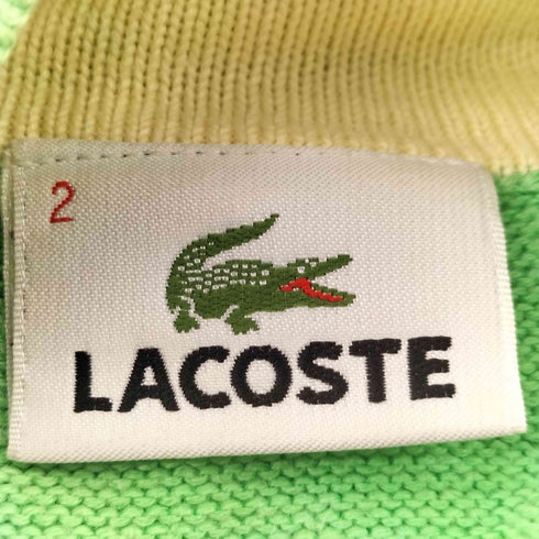 ラコステ LACOSTE ワニ刺しゅう ハーフジップ コットンニット メンズ JPN:2