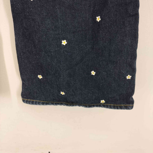 ユーバイスピックアンドスパン U by SPICK&SPAN フラワー刺繍ソフトワイドデニム レディース 36