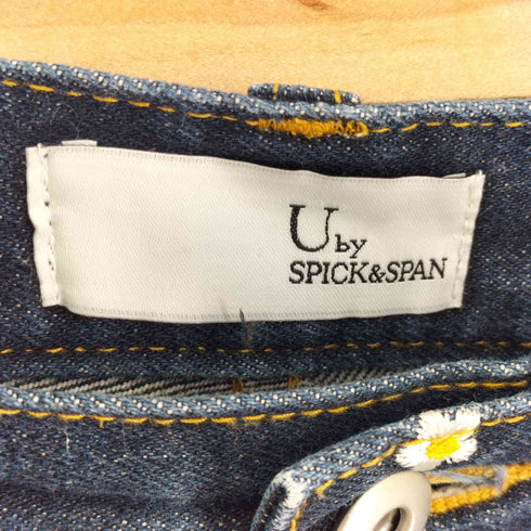 ユーバイスピックアンドスパン U by SPICK&SPAN フラワー刺繍ソフトワイドデニム レディース 36