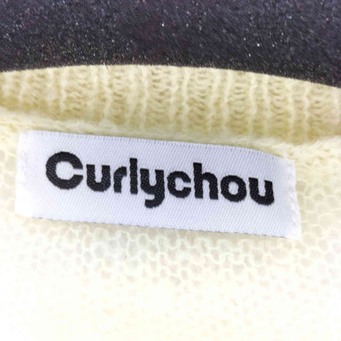 CURLYCHOU モヘアライクカーディガン レディース FREE