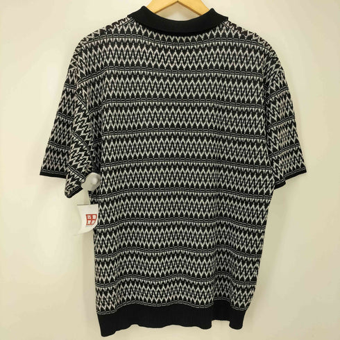 ジャーナルスタンダード JOURNAL STANDARD ハーフジップ総柄ポロシャツ メンズ M