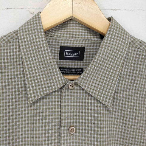 ハガークロージング HAGGAR ポリレーヨンシャツ メンズ JPN:L