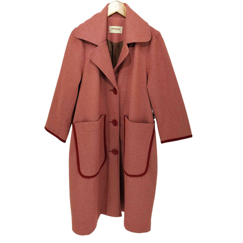ポピートーキョー poppy tokyo パイピングレトロコクーンコート レッド レディース JPN:S