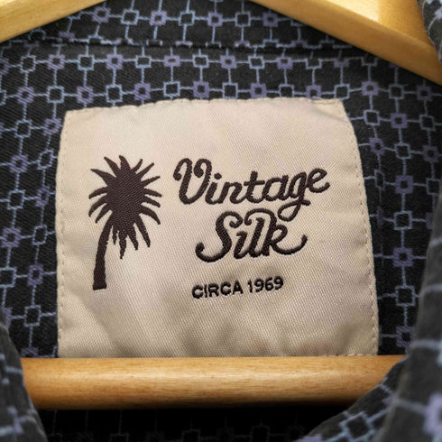 VINTAGE SILK 花柄シャツ メンズ