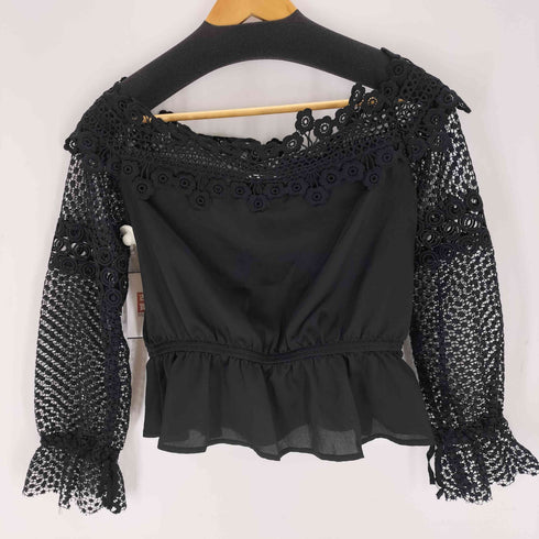 セルフポートレイト self-portrait レースオフショルダートップ レディース UK6