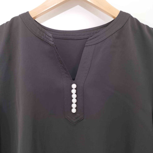 ロペピクニック Rope Picnic キーネックパールハーフブラウス レディース JPN:40