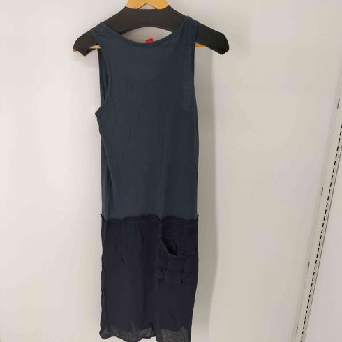 ワイズ Ys Red Rabel 異素材切替ノースリーブワンピース 後染め レディース JPN:2