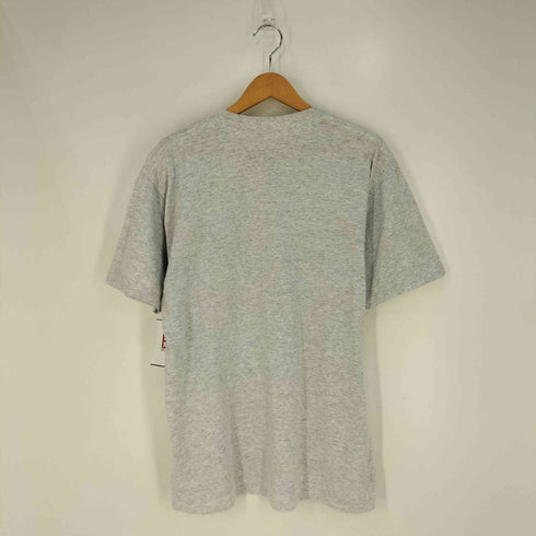 ジャージーズ JERZEES USA製 ダブルステッチ H.B.DUPONT WARIORS プリント 霜降り クルーネックTシャツ メンズ import:L