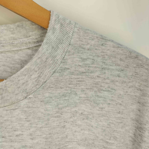 ジャージーズ JERZEES USA製 ダブルステッチ H.B.DUPONT WARIORS プリント 霜降り クルーネックTシャツ メンズ import:L