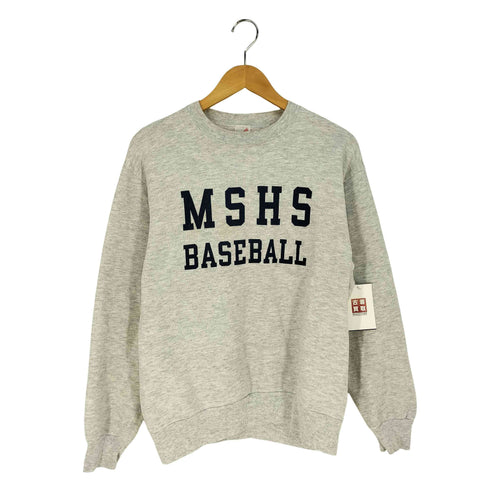 ジャージーズ JERZEES USA製 裏起毛 MSHS BASEBALL プリント 霜降り クルーネックスウェット メンズ import:M