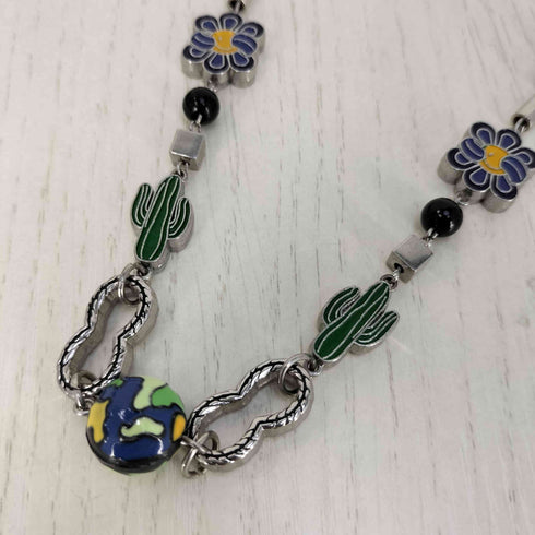 サルーテ SALUTE Cactus flower flame necklace カクタスフラワーフレームネックレス メンズ