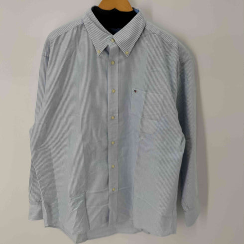 トミーヒルフィガー TOMMY HILFIGER BDストライプL/S シャツ メンズ import:XL