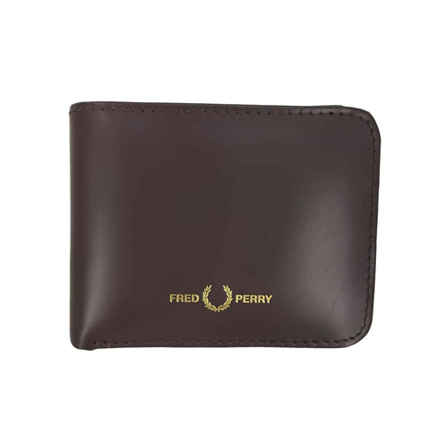 フレッドペリー FRED PERRY MATT LEATHER BILLFOLD WALLET マット レザー ビルフォールド ウォレット二つ折り財布 メンズ