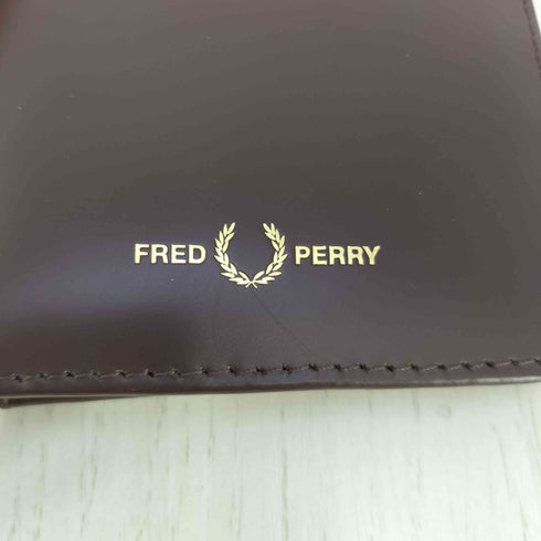 フレッドペリー FRED PERRY MATT LEATHER BILLFOLD WALLET マット レザー ビルフォールド ウォレット二つ折り財布 メンズ