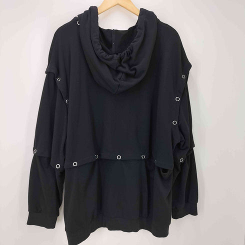 イクミ IKUMI SNAPBOTTON HOODIE スナップボタンプルオーバーパーカー レディース