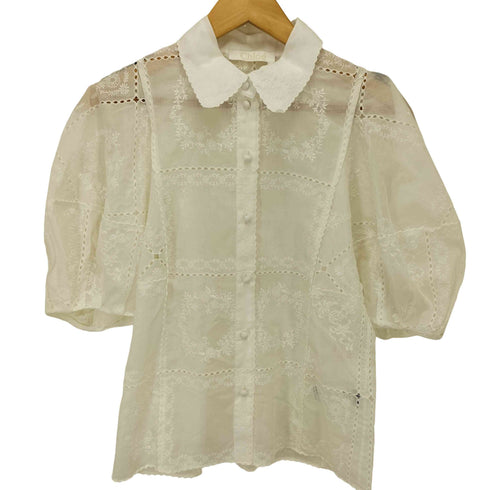 クロエ Chloe S/S レース ブラウス レディース DE:36