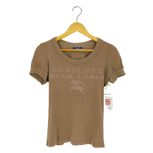 バーバリーブルーレーベル BURBERRY BLUE LABEL ラメロゴプリント クルーネックTシャツ レディース EUR:38