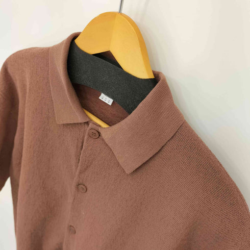 エイチビューティーアンドユースユナイテッドアローズ H BEAUTY & YOUTH UNITED ARROWS 24SS シンミラノポロカラーショートスリーブカーディガン H THIN MILANO PL CGN SS メンズ JPN:M