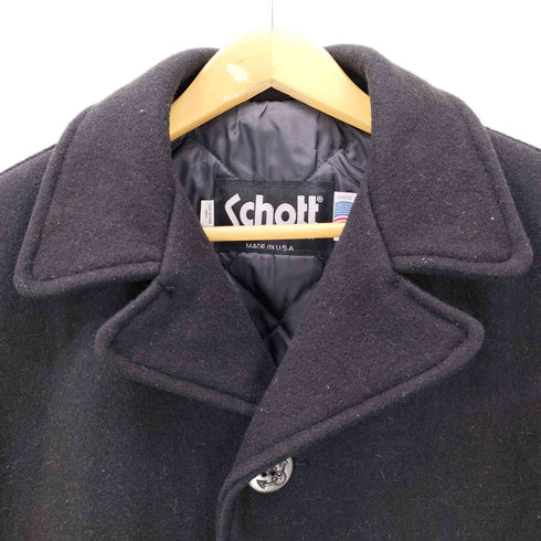 ショット Schott U.S.740N USA製 裏地キルティング ウール Pコート メンズ JPN:42