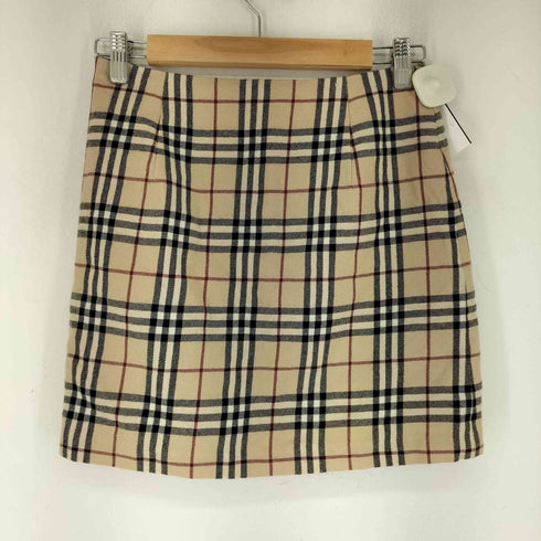 バーバリーブルーレーベル BURBERRY BLUE LABEL ノバチェック 台形ミニスカート レディース 36