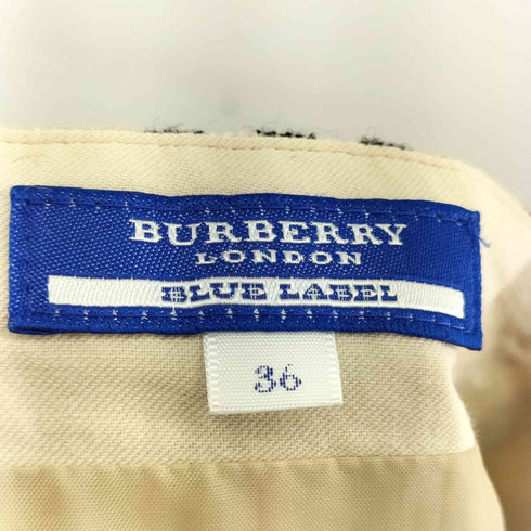 バーバリーブルーレーベル BURBERRY BLUE LABEL ノバチェック 台形ミニスカート レディース 36