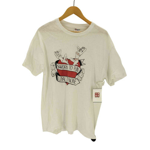 ヘインズ Hanes 1983 village mews USA製 シングルステッチ プリントクルーネックTシャツ メンズ JPN:XL