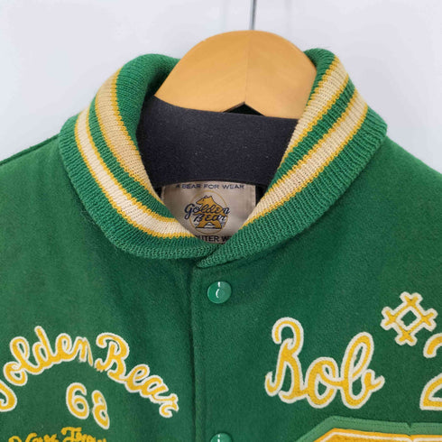 ゴールデンベアー Golden bear 70-80S ウールスタジャン 袖レザー メンズ JPN:S