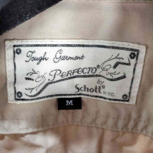 パーフェクトバイショット Perfecto by Schott S/S PATCHED WORK SHIRT ミリタリー ワーク インディアン バックステンシル サファリシャツ メンズ JPN:M