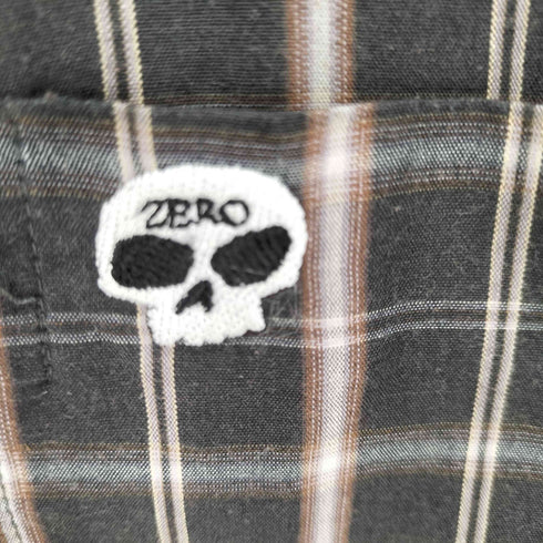 ZERO skateboards 00S チェックS/Sシャツ オールドスケート メンズ import:M