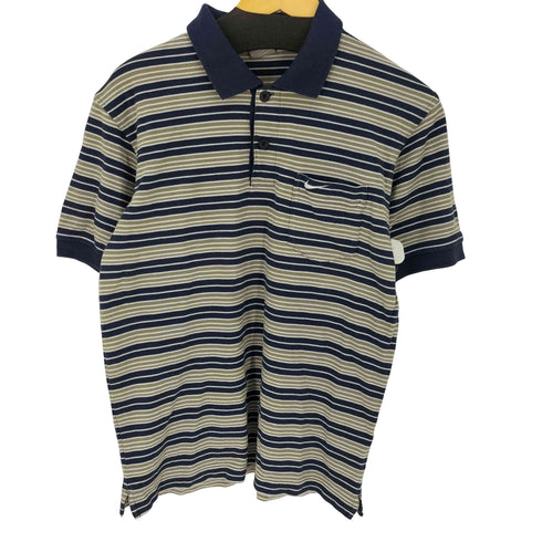 ナイキ NIKE ボーダーS/S ポロシャツ スウォッシュロゴ メンズ import:M