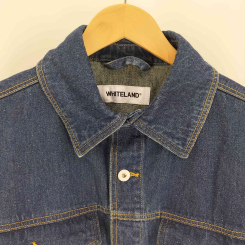 ホワイトランド WHITELAND 21AW 袖ニット切替 ドーナツボタン デニム ジャケット メンズ JPN:M
