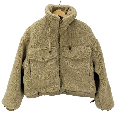 ザラ ZARA クロップド ボアフリースジャケット レディース import:S