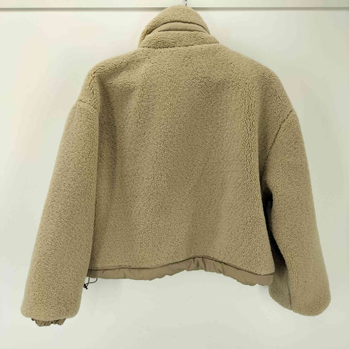 ザラ ZARA クロップド ボアフリースジャケット レディース import:S