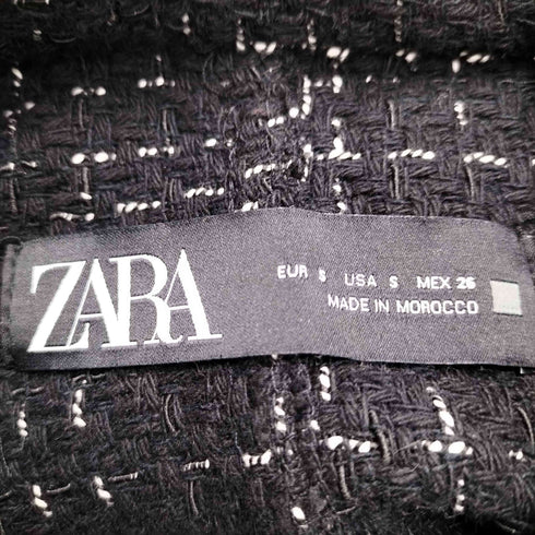 ザラ ZARA ショート丈 ジャガード織ジャケット レディース import:S