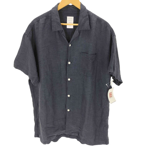 ミスタージェントルマン MR.GENTLEMAN リネンレーヨンオープンカラーシャツ メンズ JPN:XL