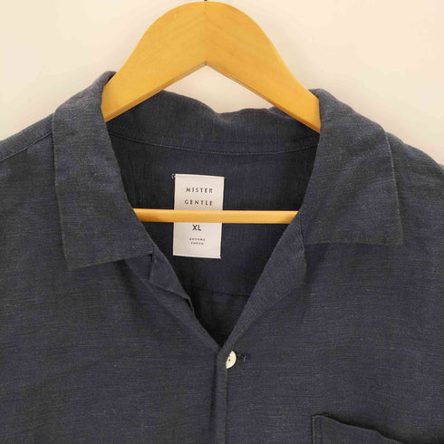 ミスタージェントルマン MR.GENTLEMAN リネンレーヨンオープンカラーシャツ メンズ JPN:XL