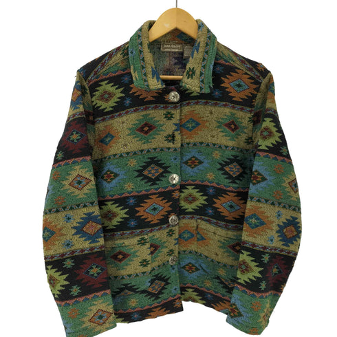 JANE ASHLEY ネイティブ柄ゴブランジャケット コンチョ レディース JPN:XL