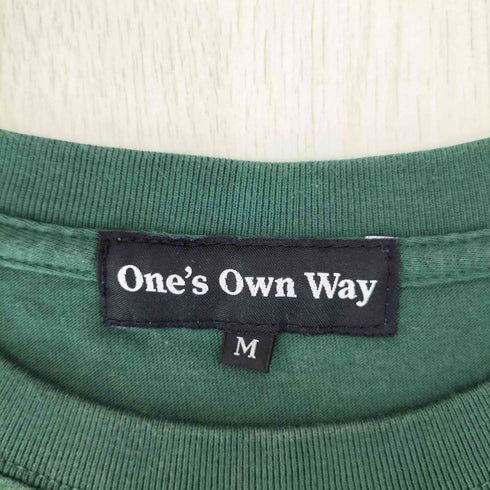 one's own way ロゴプリントクルーネックTシャツ メンズ JPN:M