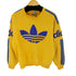 アディダス adidas 80s デサント製 銀タグ 3ラインスウェット トレフォイルロゴ スウェット からし色 メンズ M-L