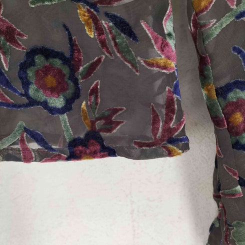 SEVENTH レース花柄デザインL/S シャツ レディース