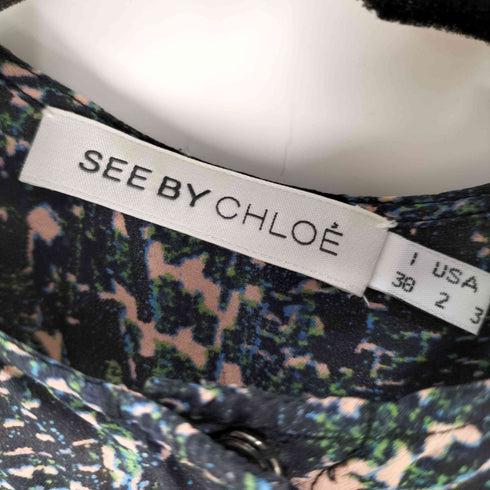 シーバイクロエ SEE BY CHLOE 総柄ノースリーブブラウス レディース US:0-2