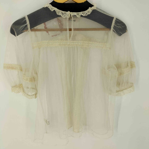 ドットアンドストライプスチャイルドウーマン Dot&Stripes CHILD WOMAN シースルーフリルブラウス レディース FREE